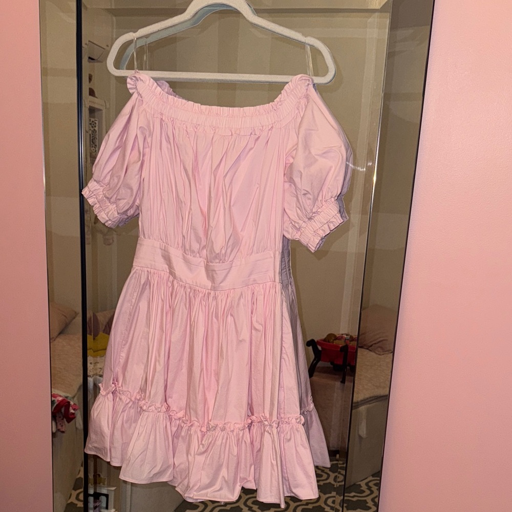 Pink Off-Shoulder Dress